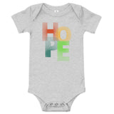 Black Baby Short Sleeve One-Piece with "Hope" Design