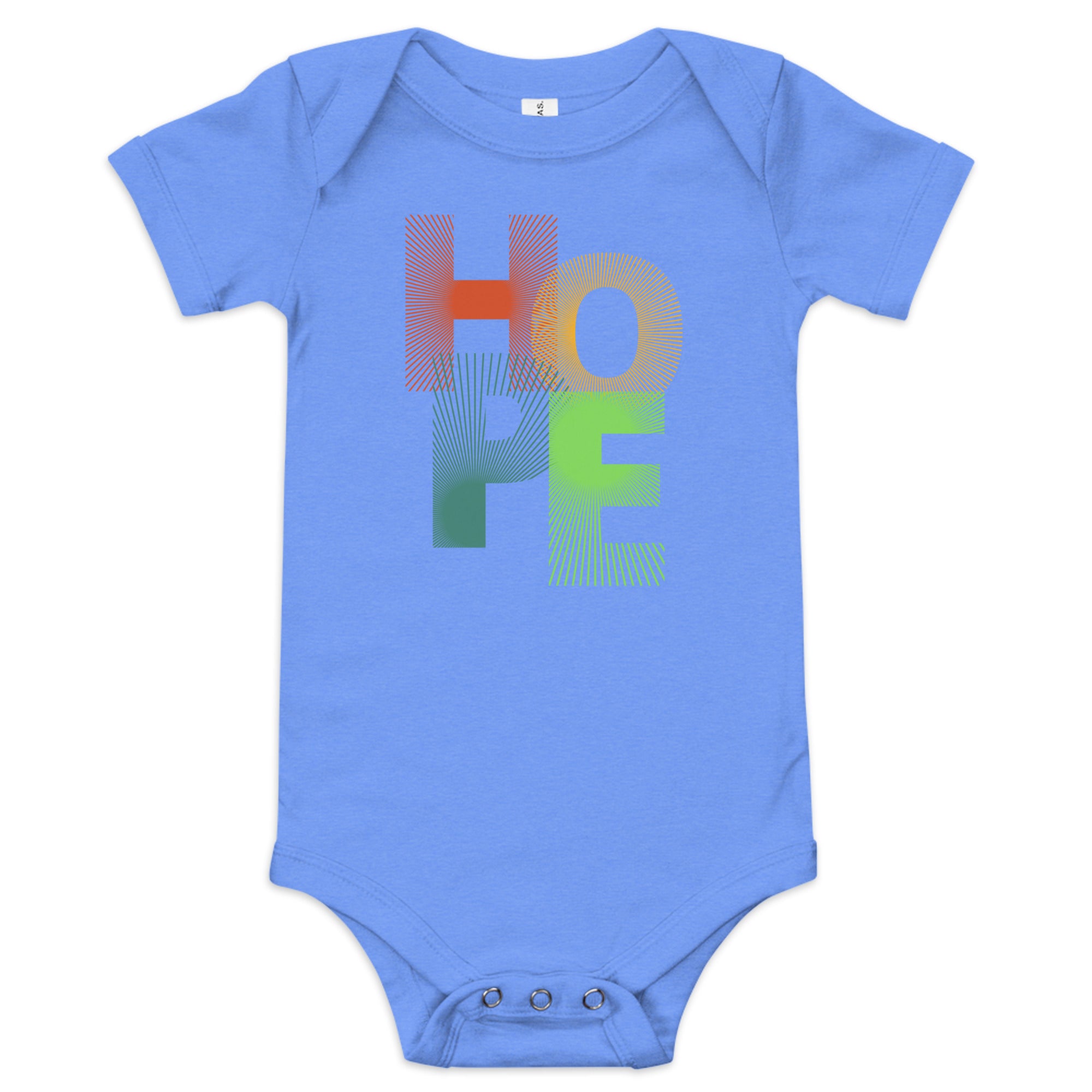 Black Baby Short Sleeve One-Piece with "Hope" Design