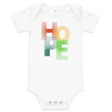 Black Baby Short Sleeve One-Piece with "Hope" Design