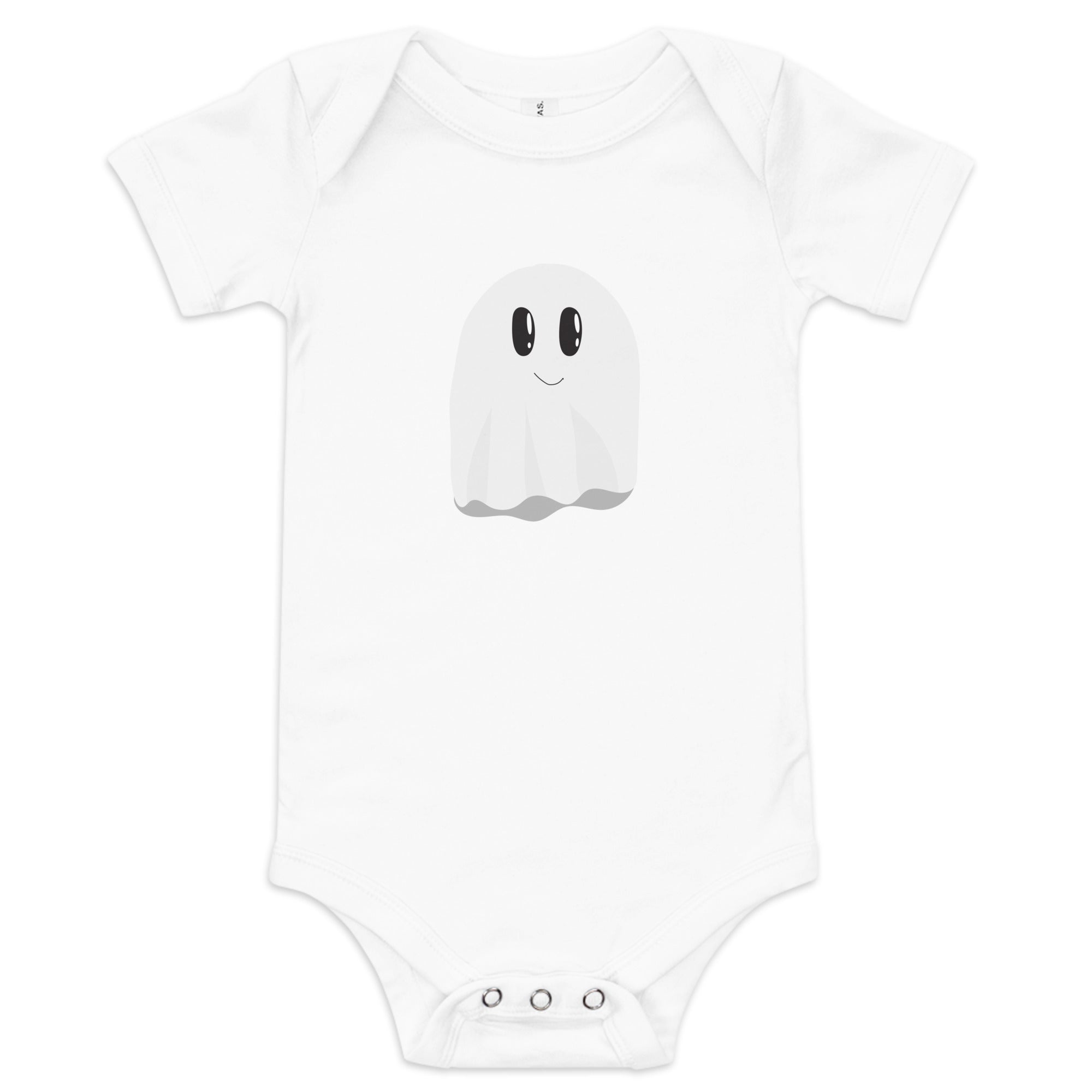 100% Cotton Black Baby Short Sleeve One-Piece with "Boo Crew Member" Design