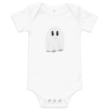 100% Cotton Black Baby Short Sleeve One-Piece with "Boo Crew Member" Design