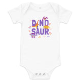 100% Cotton Black Baby Short Sleeve One-Piece with "Dinosaur" Design