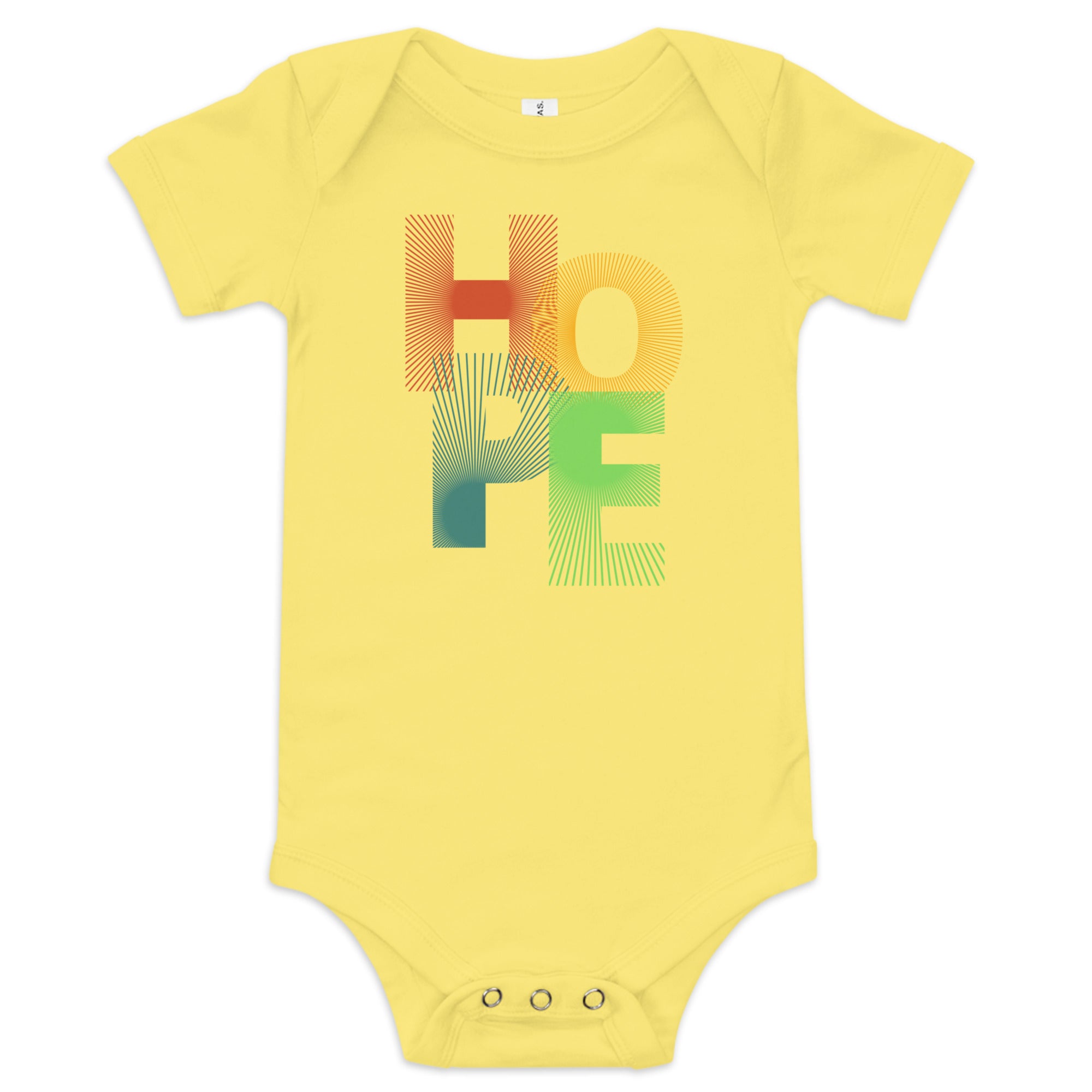 Black Baby Short Sleeve One-Piece with "Hope" Design