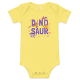 100% Cotton Black Baby Short Sleeve One-Piece with "Dinosaur" Design