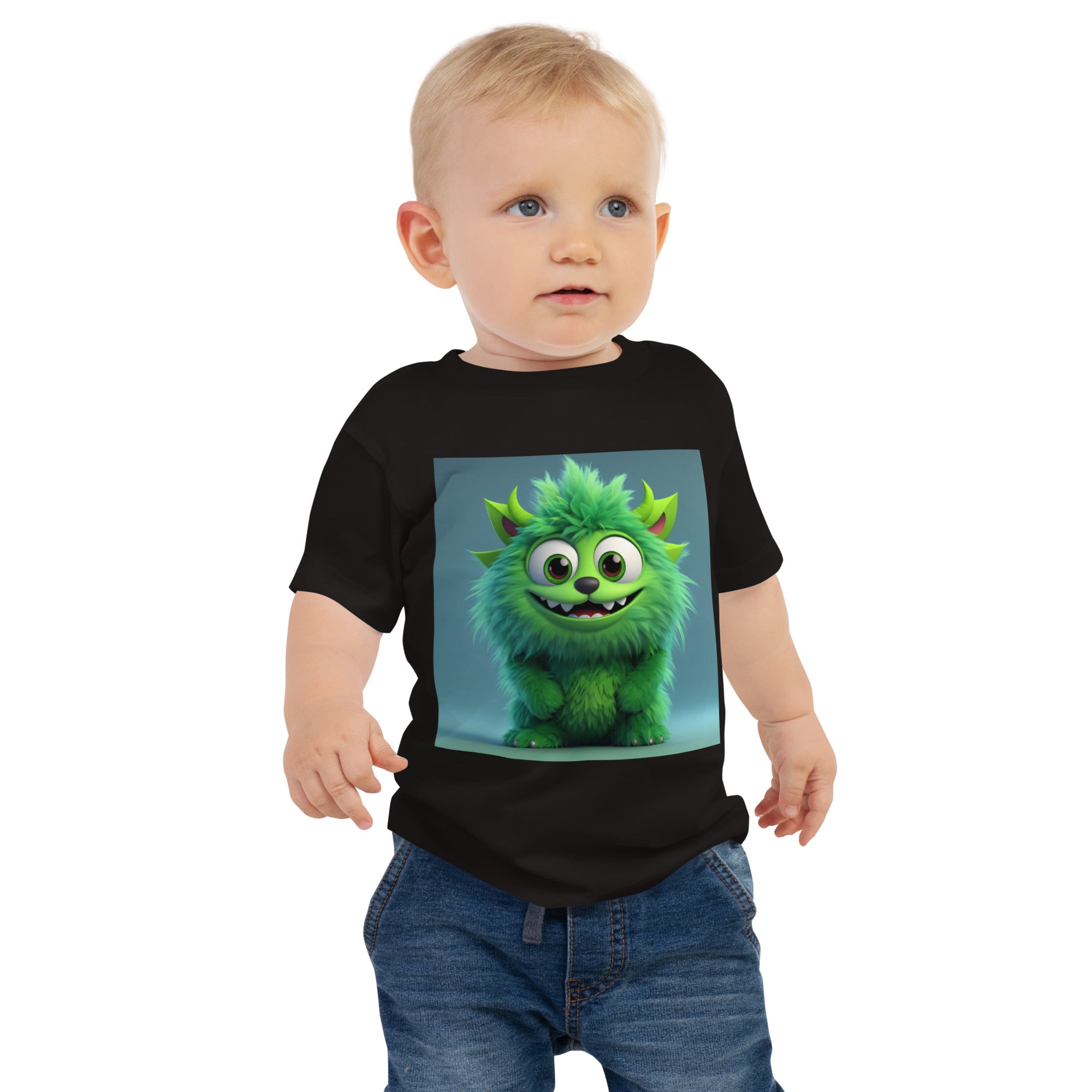 100% Cotton Baby T-Shirt with "Green Monster" Design