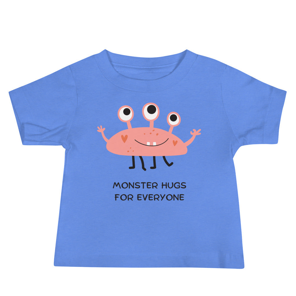 100% Cotton Baby T-Shirt with "Monster Hugs" Design