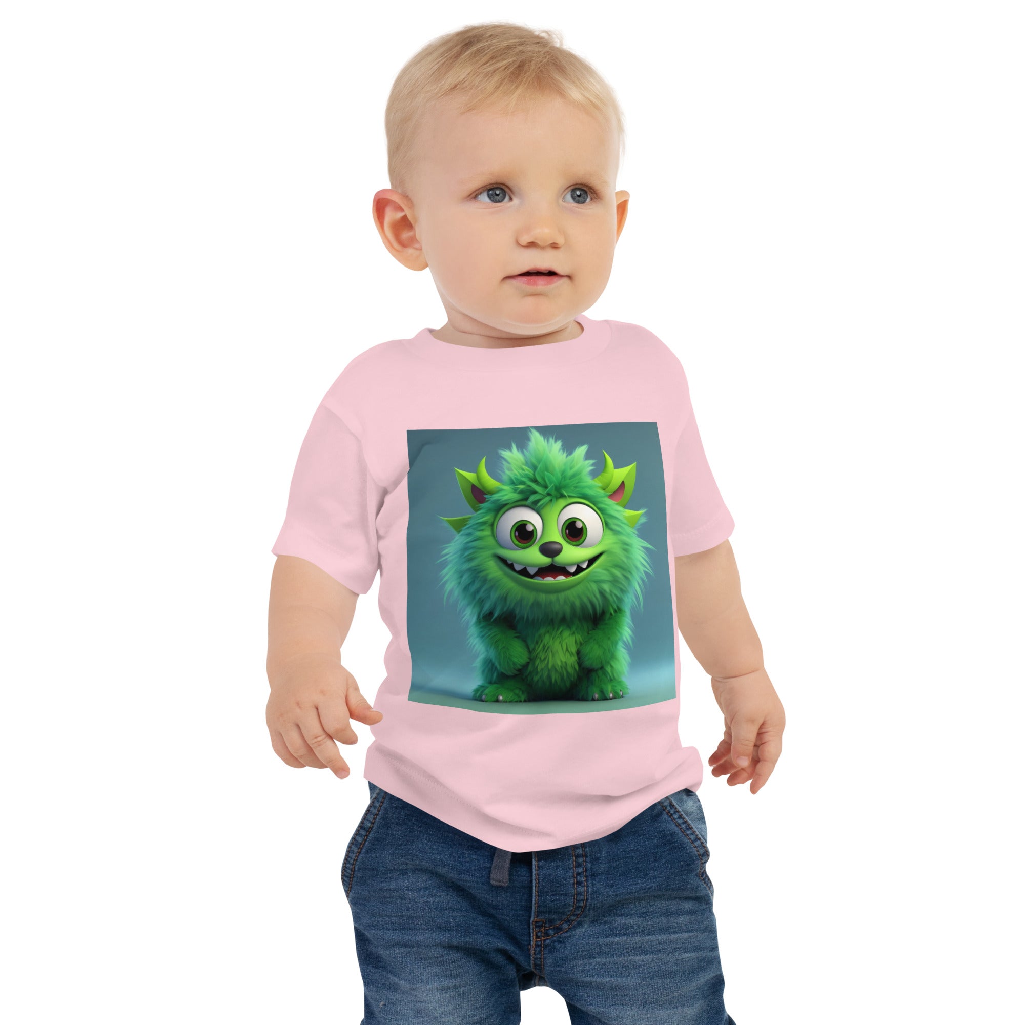 100% Cotton Baby T-Shirt with "Green Monster" Design