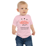 100% Cotton Baby T-Shirt with "Monster Hugs" Design