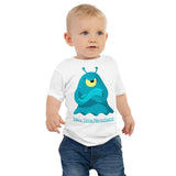 100% Cotton White Baby Short Sleeve One-Piece with "Nap Time Negotiator" Design