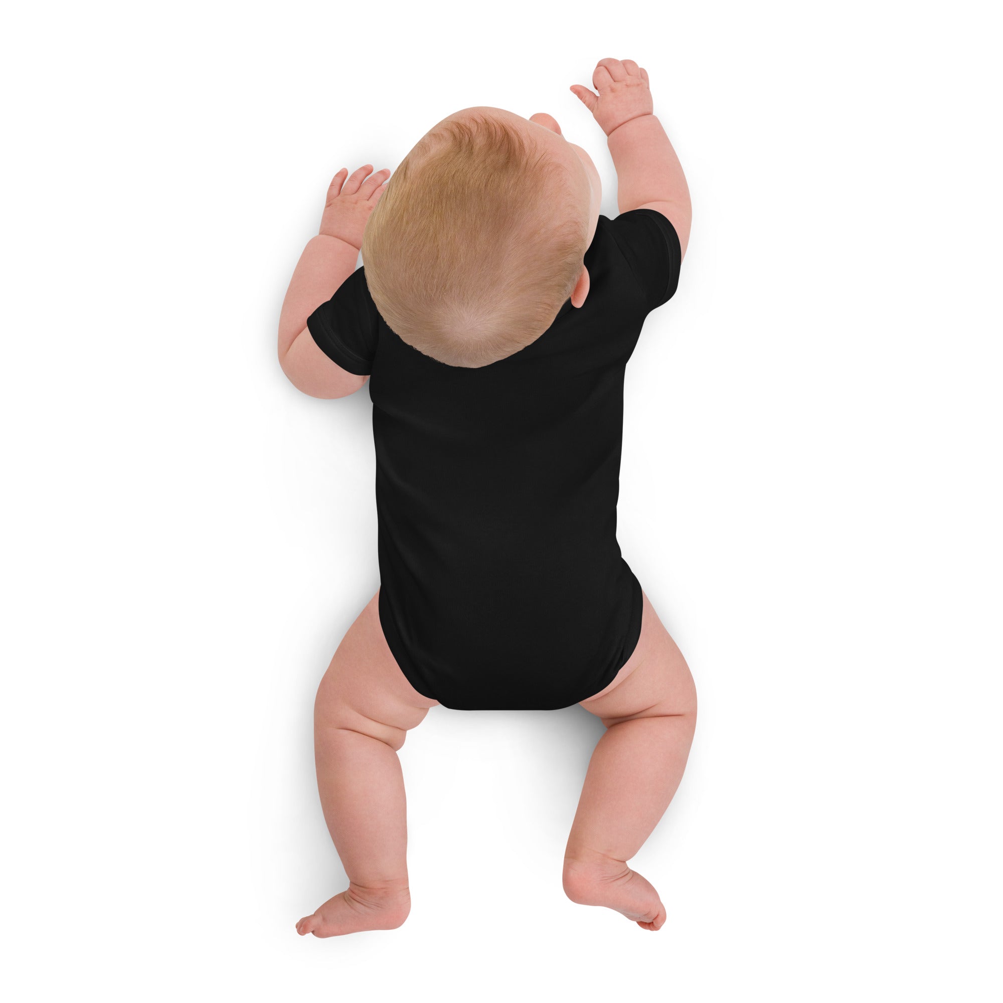 Organic Cotton Baby Bodysuit with "Be Careful Down" Design