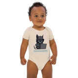 Organic Cotton Baby Bodysuit with "Hacker in Diapers" Design