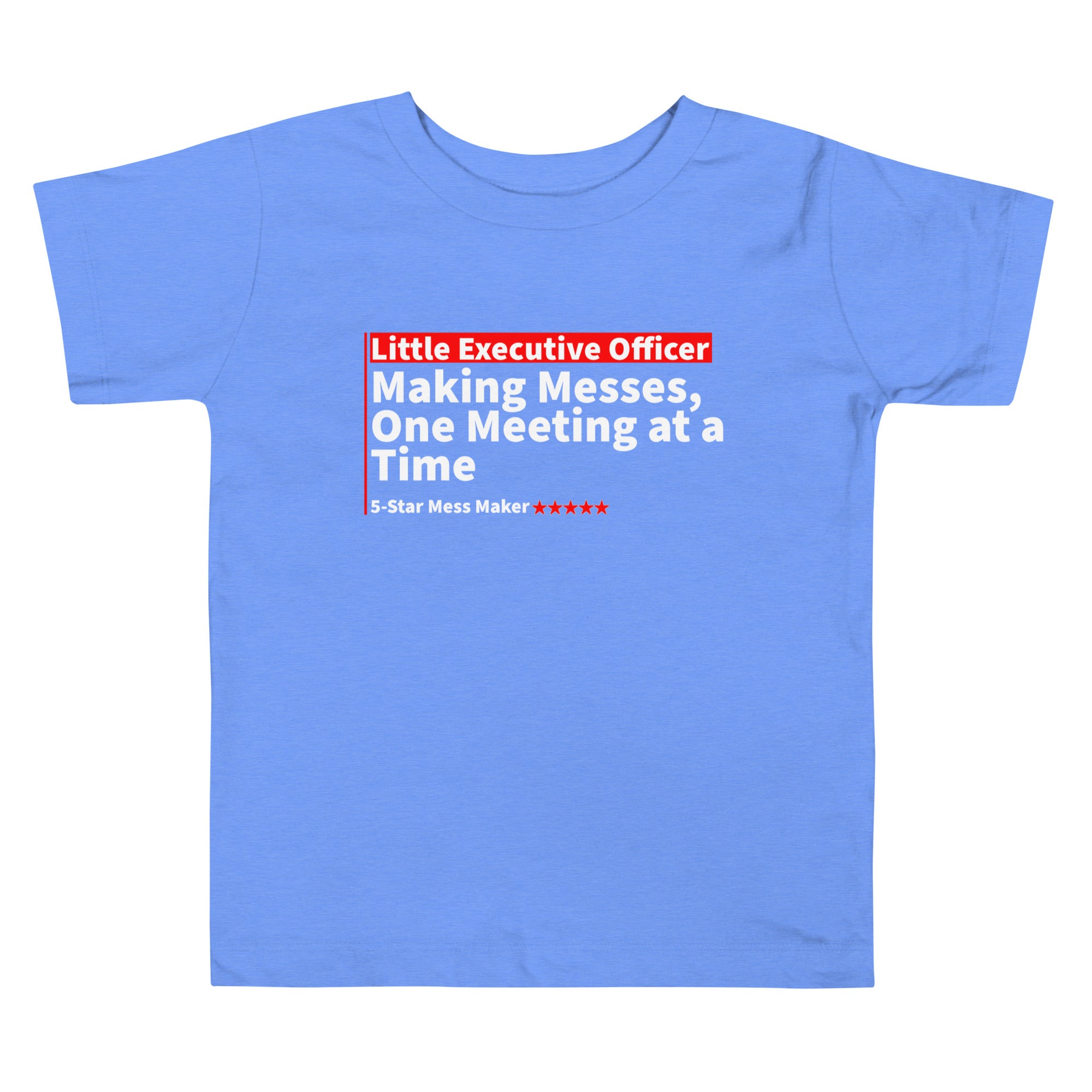 Little Executive Officer Toddler T-Shirt – Comfy 100% Cotton Toddler Short-Sleeve Jersey T-Shirt – Durable and Soft