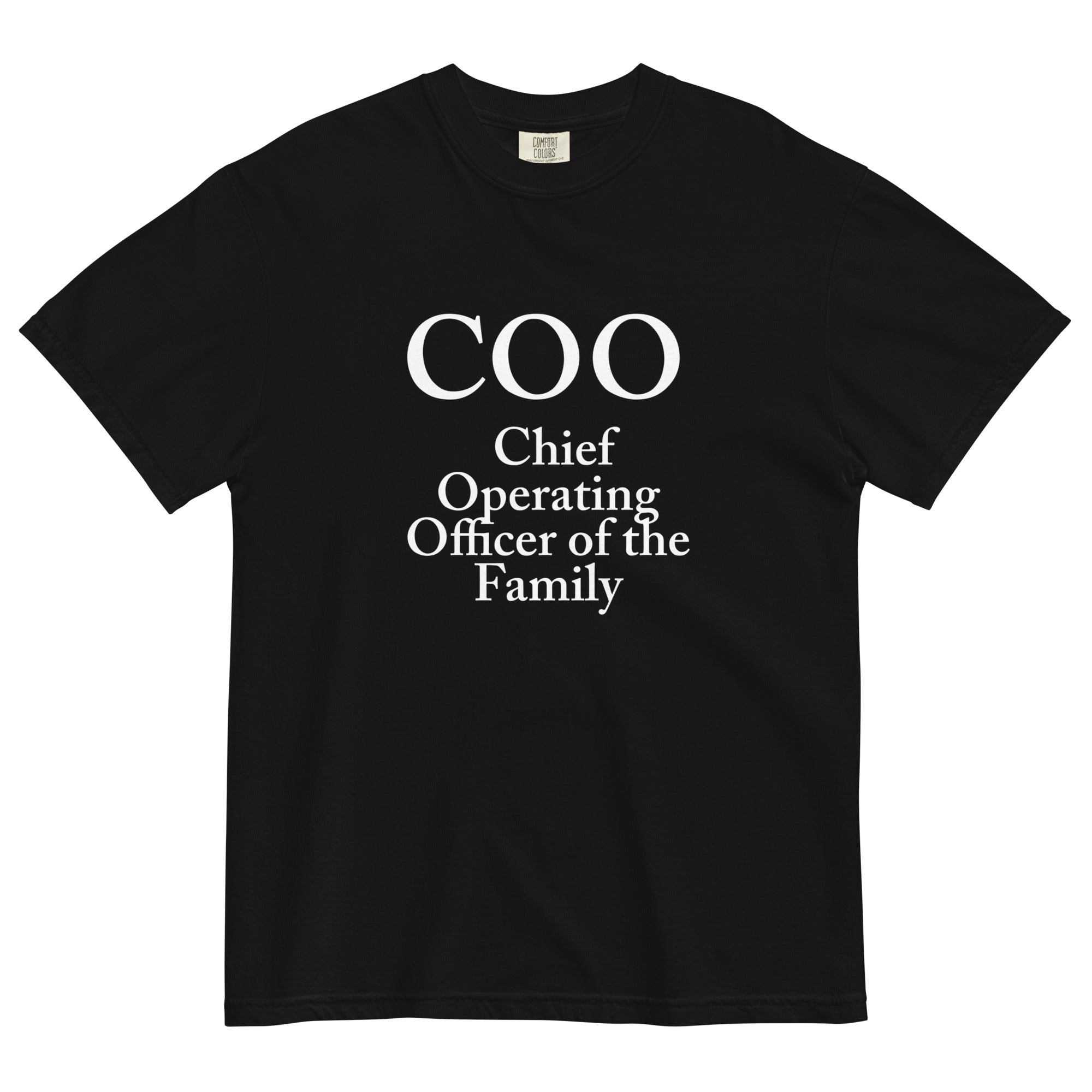 100% Cotton Unisex Premium T-Shirt with 'Chief Operating Officer of the Family' Design