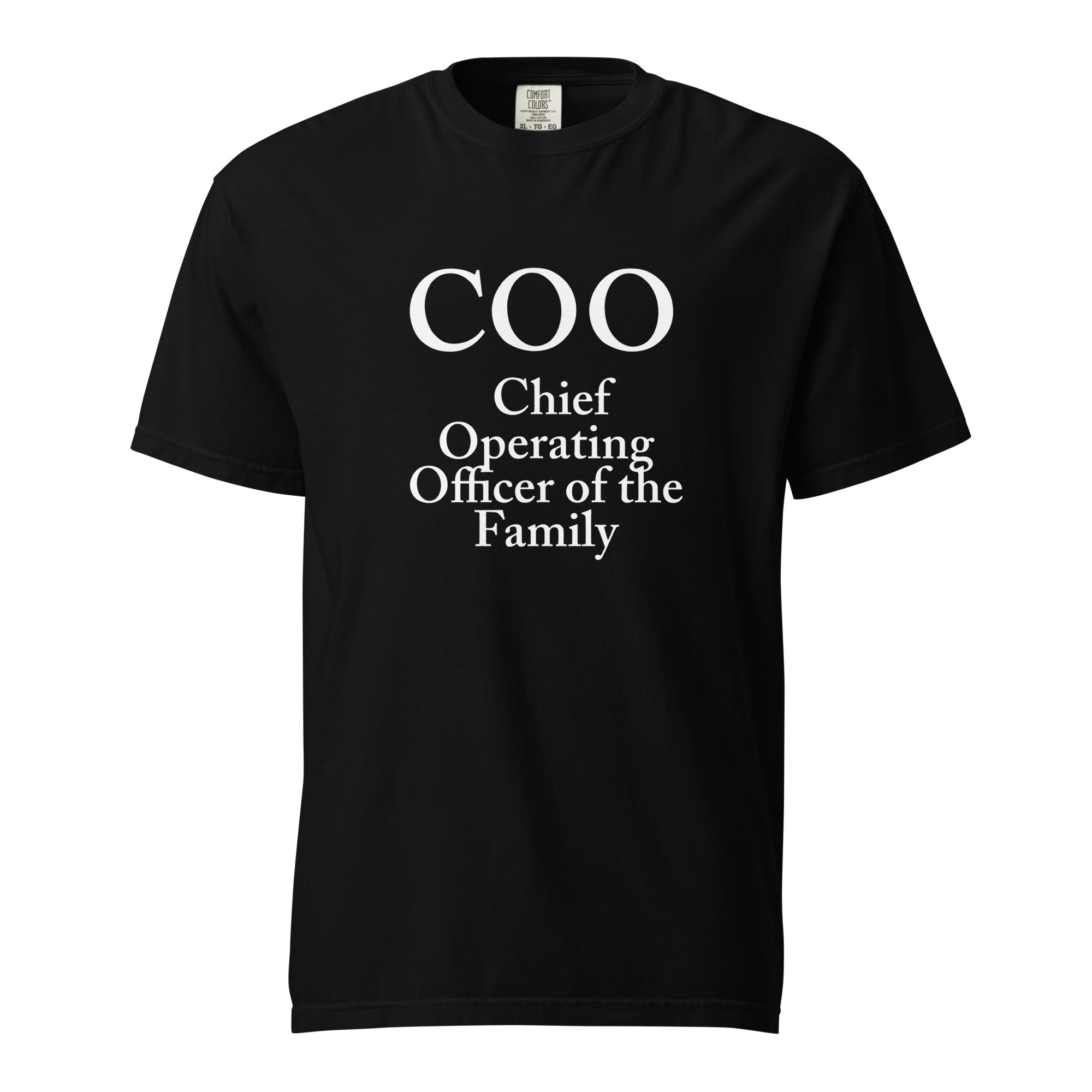 100% Cotton Unisex Premium T-Shirt with 'Chief Operating Officer of the Family' Design