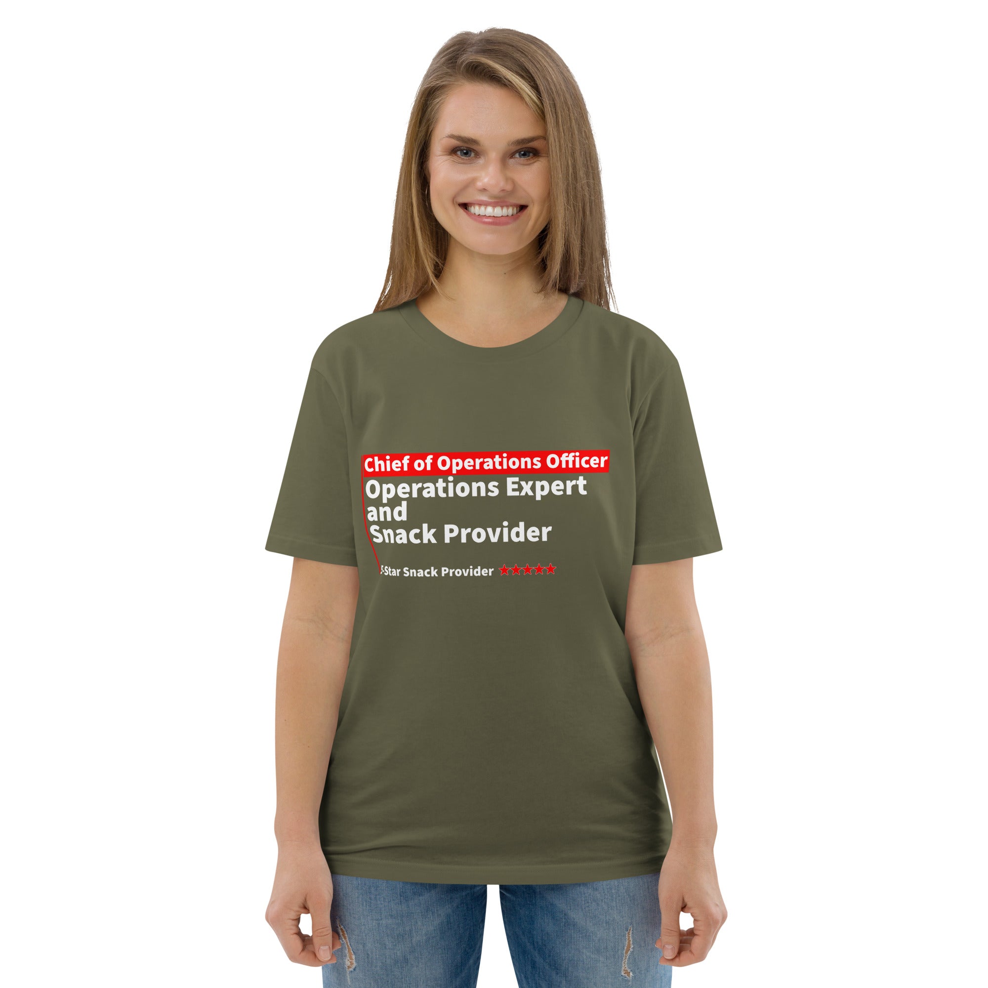 Chief of Operations Officer Unisex T-Shirt – Eco-Friendly Unisex T-Shirt – 100% Organic Ring-Spun Cotton, Super Comfy, High-Quality