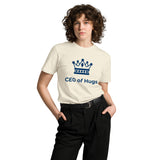 Unisex T-Shirt with "CEO of Hugs" Design